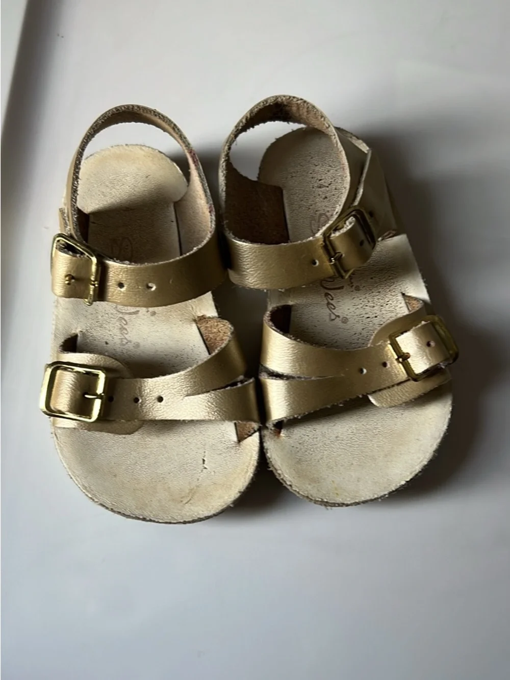 Girls Gold Sea Wees Sandals